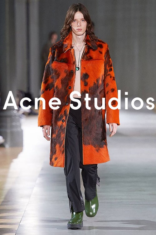 Acne AW19 Mens orange cow coat